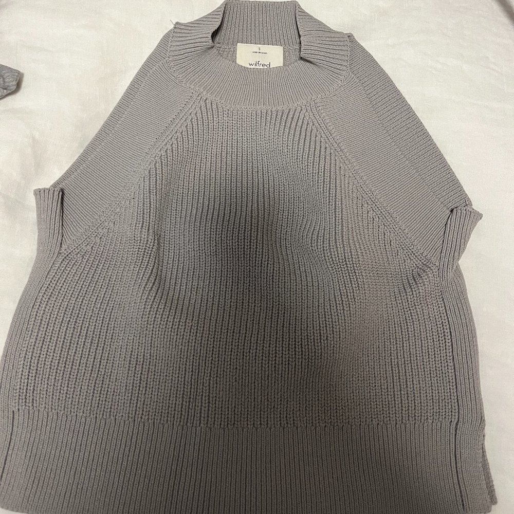 Wilfred Gray Crevier Knit Crop Top